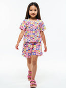 Conjunto Infantil Cropped/Short Menina Verão  Branco