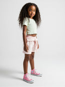 Conjunto Infantil Cropped/Short Menina Verão  Off White