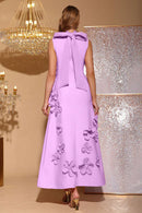 Vestido longo sem mangas com flores Ethel