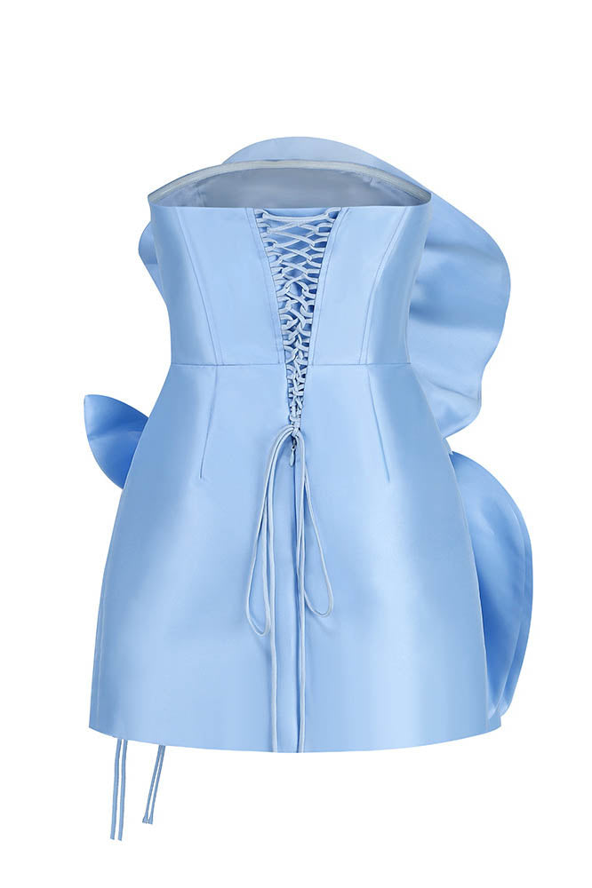 Vestido curto sem alças Venus Flowers