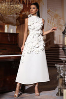 Vestido longo sem mangas com flores Ethel