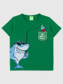 Conjunto Infantil Camiseta /Bermuda Menino  Verde