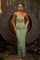 Summer Party Look Cutout Maxi Dress