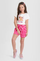 Conjunto Infantil Menina Capirava Xadrez Verão - Mafi Kids Off