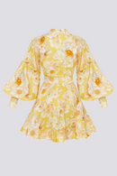 Minivestido floral manga balão Cassiopeia