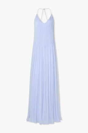 Vestido longo com alça estampada e hortênsia Kacey