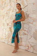 Vestido Midi Azalea - Floral Verde