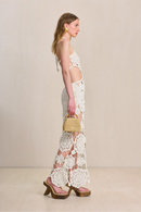 Vestido longo de algodão com decote halter Lucille