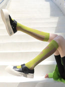 Cartoon Flower Pattern Cotton Socks