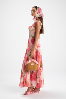 Vestido Maxi com Renda Floral Renée