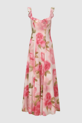 Vestido Maxi com Renda Floral Renée