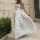 Printed fitted camisole midi dress