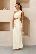 Vestido longo Emily One Shoulder - Amarelo