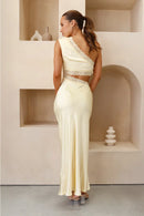 Vestido longo Emily One Shoulder - Amarelo