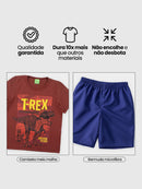 Conjunto Infantil Camiseta/Bermuda Menino Verão  Bordo