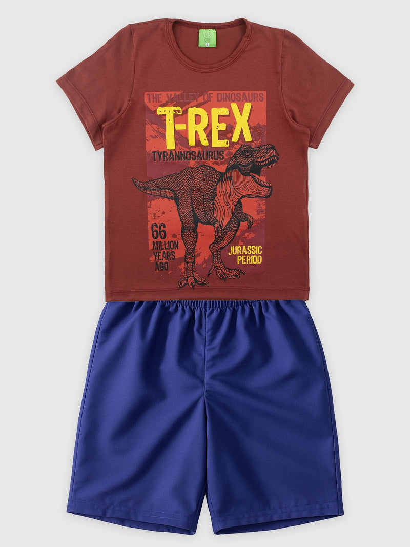 Conjunto Infantil Camiseta/Bermuda Menino Verão  Bordo