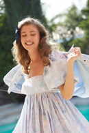 Vestido Mini Boneca Clara Estampado Babados