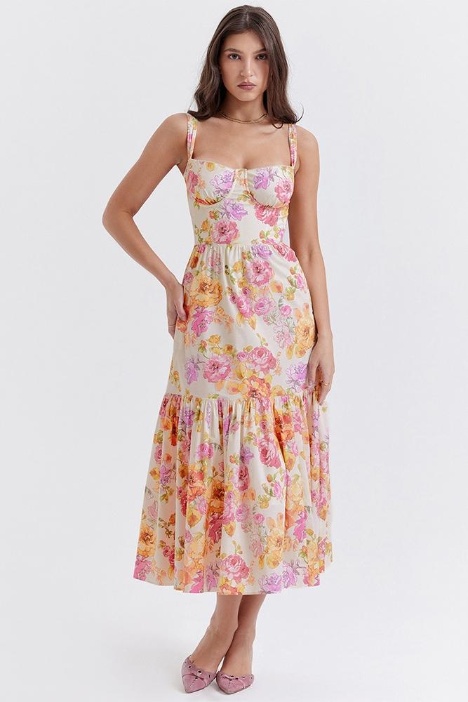 Vestido midi estampado Cottie Flare