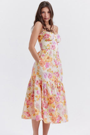 Vestido midi estampado Cottie Flare