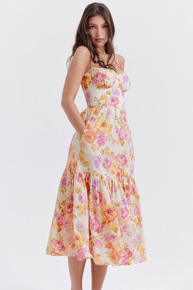 Vestido midi estampado Cottie Flare