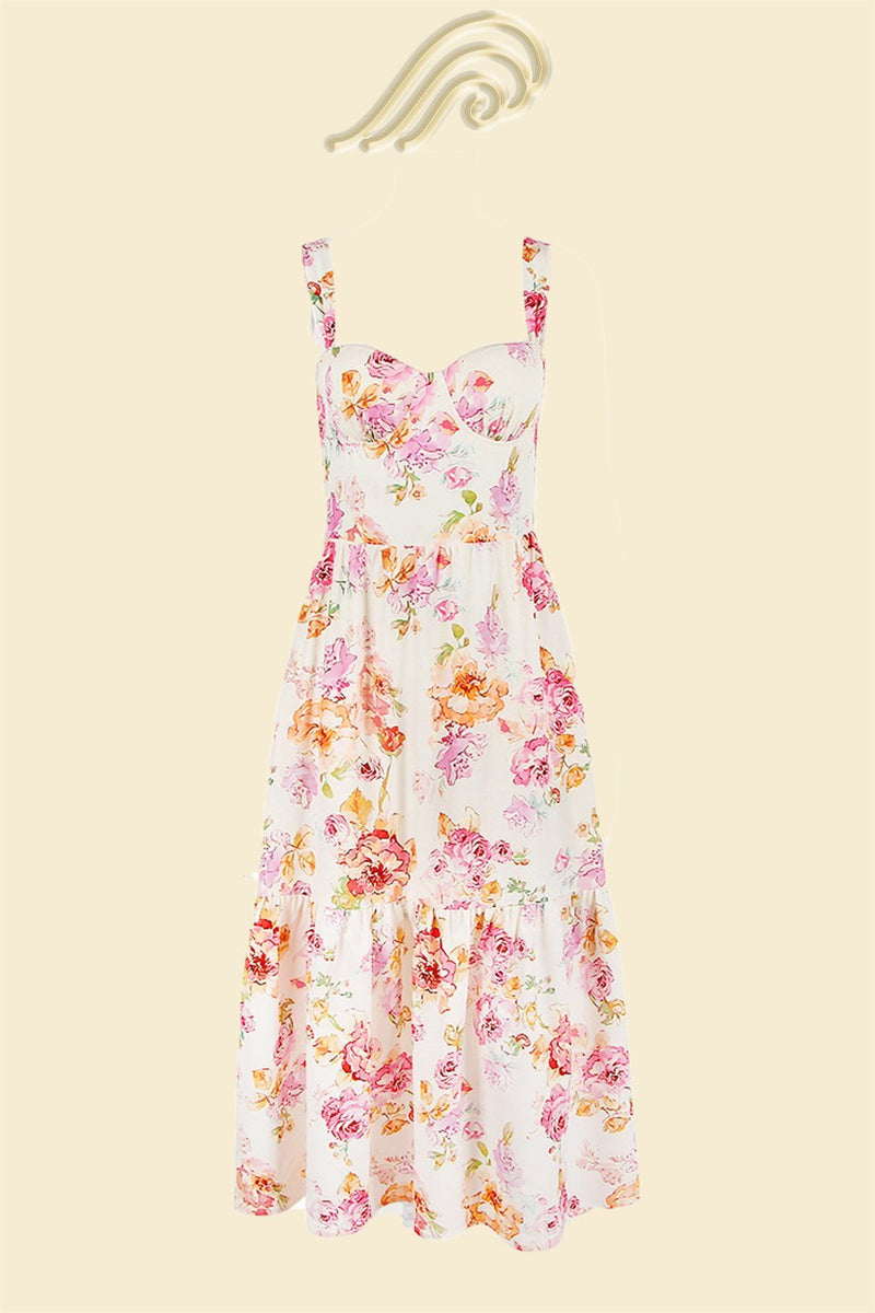 Vestido midi estampado Cottie Flare