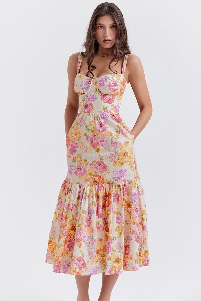 Vestido midi estampado Cottie Flare