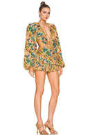 Vestido curto com recortes em camadas Edana