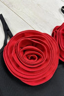 Vestido longo com faixa floral Emily