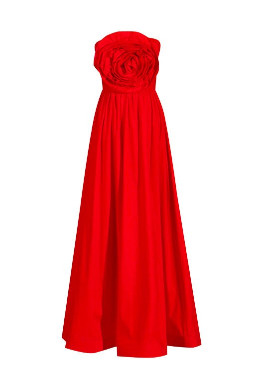 Vestido longo sem alças Frederica Flower