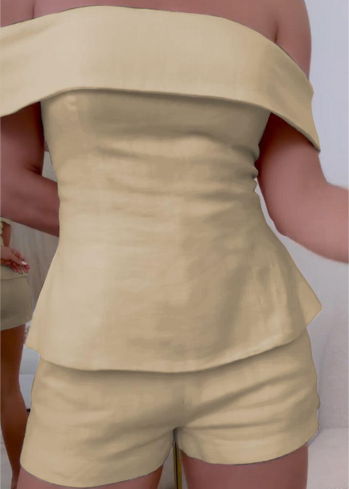 Algodão branco e traje de duas peças