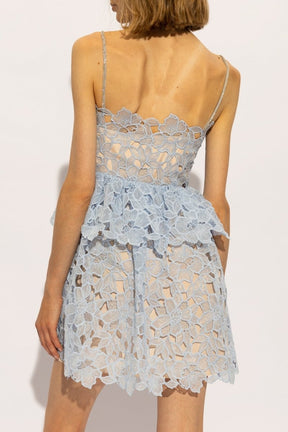 Vestido curto de renda Ophelia com camadas