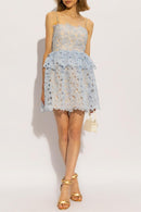 Vestido curto de renda Ophelia com camadas