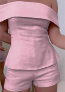 Algodão branco e traje de duas peças