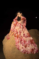 Vestido Maxi Floral Sylvia com Mangas Compridas