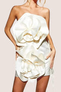 Vestido curto sem alças Venus Flowers