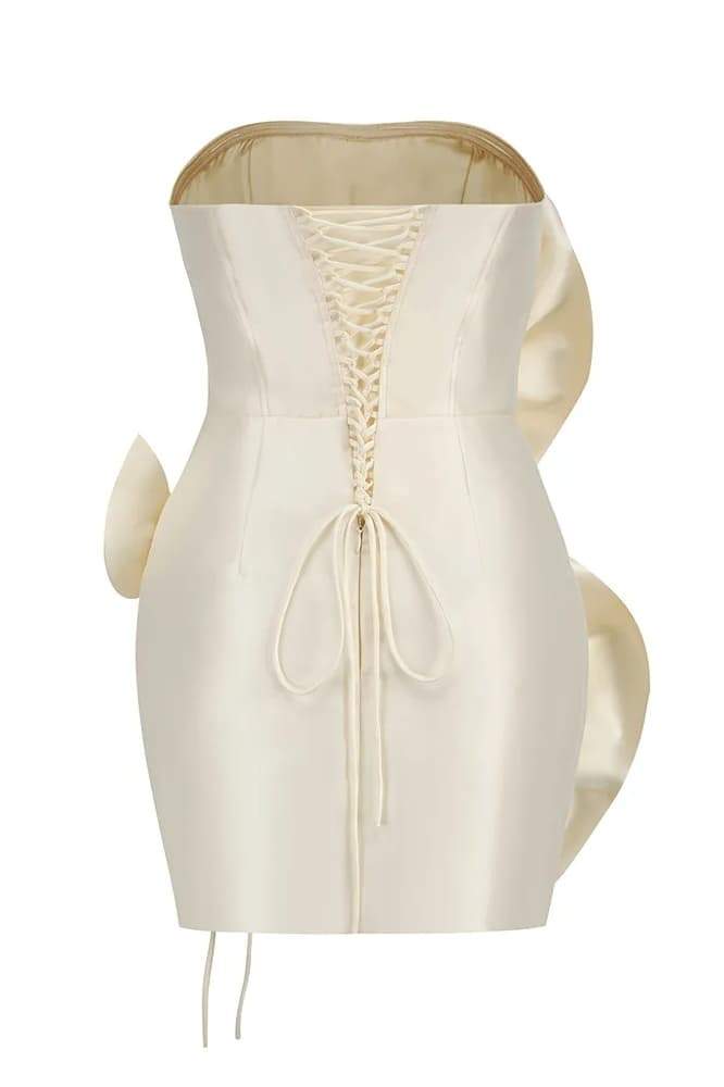 Vestido curto sem alças Venus Flowers