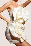 Vestido curto sem alças Venus Flowers